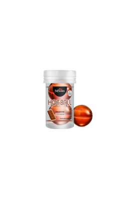 Лубрикант AROMATIC HOT BALL на масляной основе в виде двух шариков с ароматом шоколада.