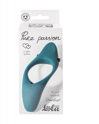 Эрекционное виброкольцо Pure Passion Stardust Green 1304-03lola