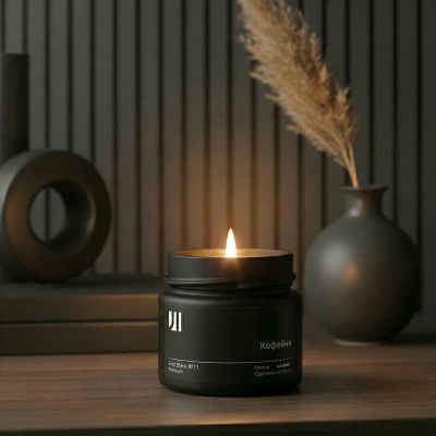 Ароматическая свеча Stella aroma Fred Black Premium №11 Кофейня 100 мл
