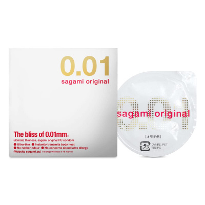 Презервативы SAGAMI Original 001 полиуретановые 1шт.
