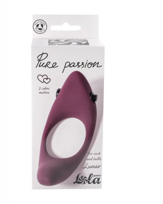 Эрекционное виброкольцо Pure Passion Lunar Wine red 1305-02lola