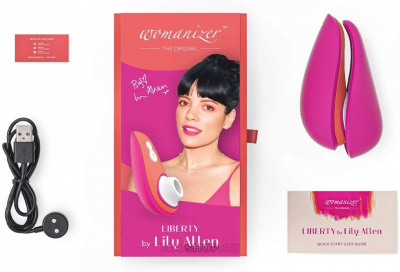 Бесконтактный клиторальный стимулятор Womanizer Liberty Lily Allen розовый