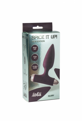 Анальная пробка с вибрацией Spice it up New Edition Glory Wine red 8015-03lola