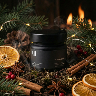 Ароматическая свеча Stella aroma Fred Black Premium №2 Глинтвейн 100 мл