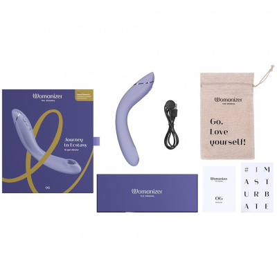 Стимулятор G-точки Womanizer OG c технологией Pleasure Air и вибрацией сиреневый