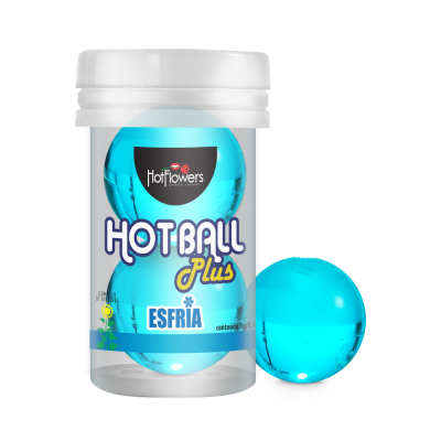 Лубрикант HOT BALL PLUS на масляной основе в виде двух шариков с охлаждающим эффектом.