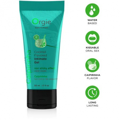 Съедобный интимный гель Orgie Lube Tube Cocktail Caipirinha, 50 мл
