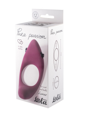 Эрекционное виброкольцо Pure Passion Lunar Wine red 1305-02lola