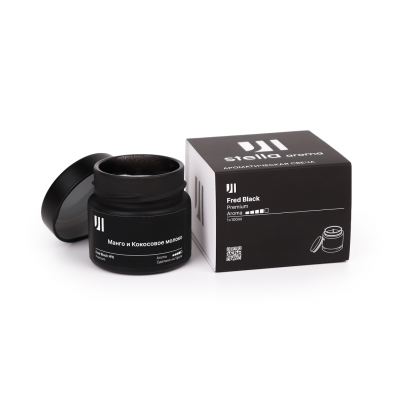 Ароматическая свеча Stella aroma Fred Black Premium №6 Манго и Кокосовое молоко 100 мл