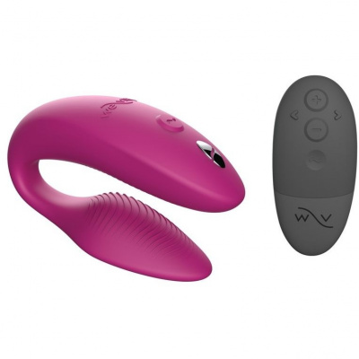 Вибратор для пар We-Vibe Sync 2 розовый, в комплекте батарейка для пульта