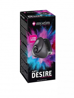 Вибратор Mystim Heart´s Desire с электростимуляцией, черный