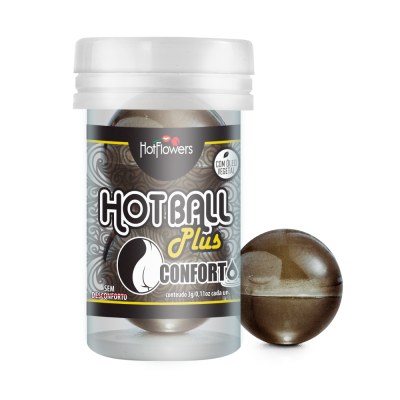 Анальный лубрикант HOT BALL CONFORTO на масляной основе в виде 2 шариков