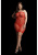 Мини платье без бретелек Star Rhinestone Plus size (красное) со стразами.
